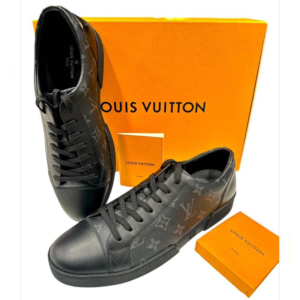 NEW LOUIS VUITTON ★ Louis Vuitton
Match-up Line Leather Monogram Men Sneakers 9